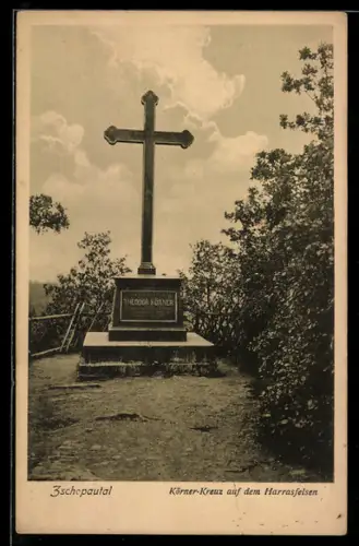 AK Harrasfelsen /Zschopautal, Körner-Kreuz