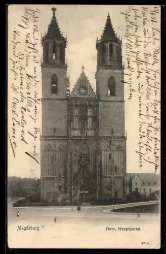 AK Magdeburg, Hauptportal des Doms