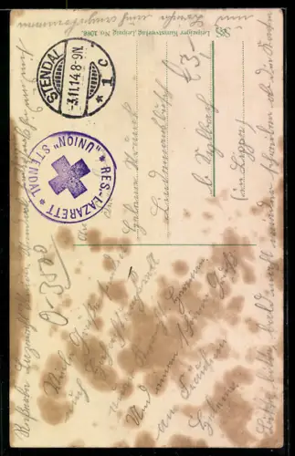 AK Stendal, Markt mit Rathaus