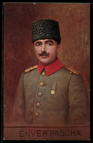Künstler-AK Enver Pascha in Uniform