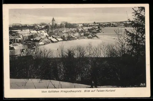 AK Talsen-Kurland, Ortsansicht im Winter