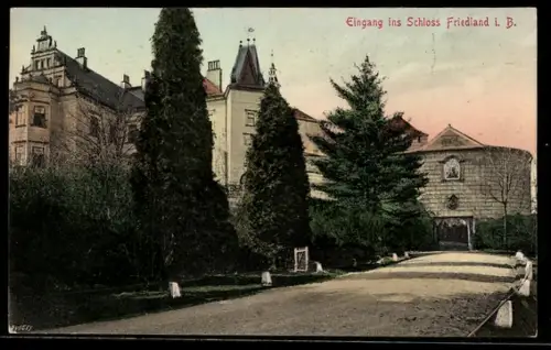 AK Friedland i. B., Eingang ins Schloss Friedland