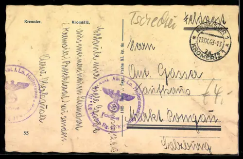 AK Kremsier, Platz mit Rathaus