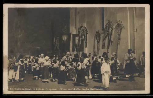 AK Lipcse, Osterprozession, Griechisch-katholische Ruthenen