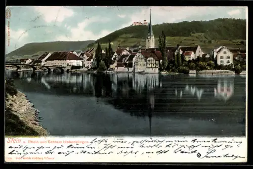 AK Stein a. Rh., Blick zum Schloss Hohenklingen