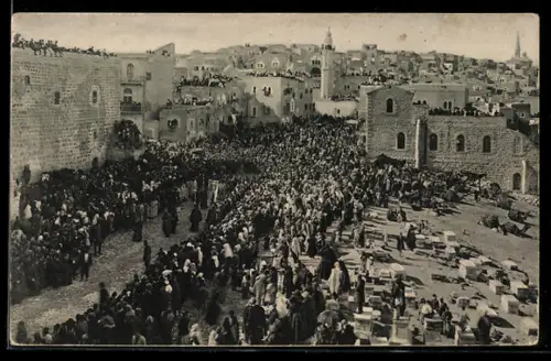 AK Bethlehem, Blick auf den Geburtsplatz am Weihnachtstage