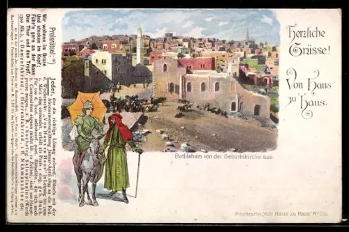 AK Bethlehem, Teilansicht von der Geburtskirche aus