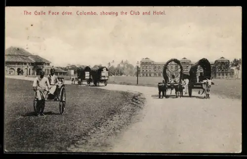 AK Colombo, The galle Face drive, Shewing the Club and Hotel