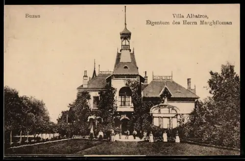 AK Buzau, Villa Albatros, Eigentum des Herrn Marghiloman