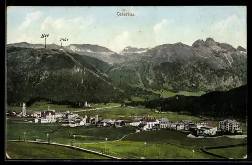 AK Celerina, Blick zum Ort