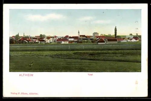 AK Altheim /Baden, Panorama mit Kirche