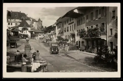 AK Gruyères, Rue et Fontaine