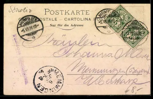 Lithographie Rheinfelden, Gasthaus Salmenstübli, Innenansicht