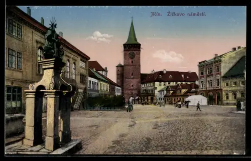 AK Jitschin / Gitschin / Jicin, Zizkovo námesti