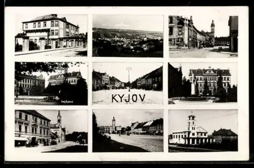 AK Kyjov, Kyjov-Skoly, Denkmal, Strassenpartie