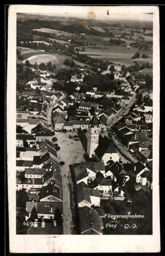 AK Perg, Fliegeraufnahme der gesamten Ortschaft