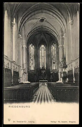 AK Bregenz, Kloster Riedenburg, Innenansicht der Kirche