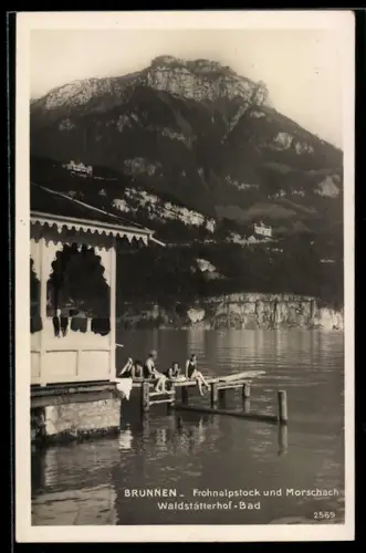 AK Brunnen /SZ, Waldstätterhof-Bad am See
