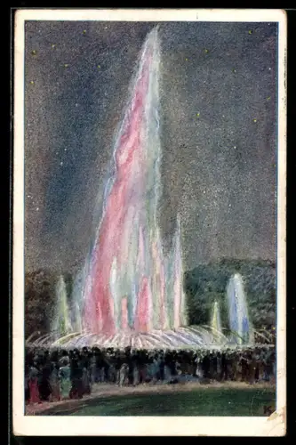 Künstler-AK Wien, Leuchtbrunnen