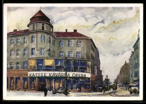 Künstler-AK Ostrava, Hauptstrasse