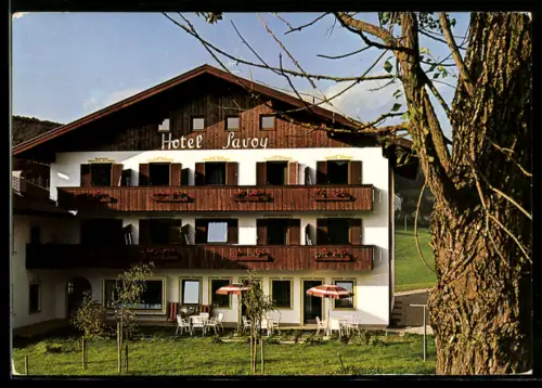 AK Kastelruth, Hotel Savoy Garni mit Terrasse