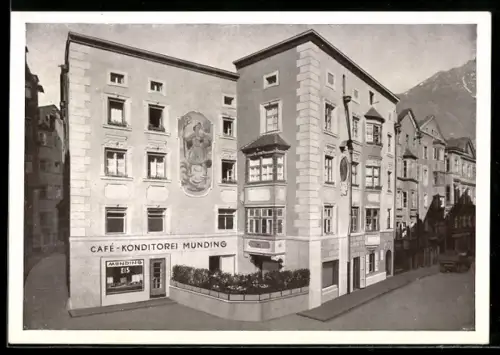 AK Innsbruck, Cafe-Konditorei Munding, Kiebachgasse 16
