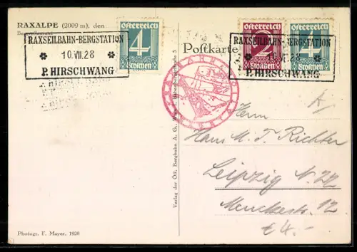 AK Raxalpe, Restaurant im Schnee