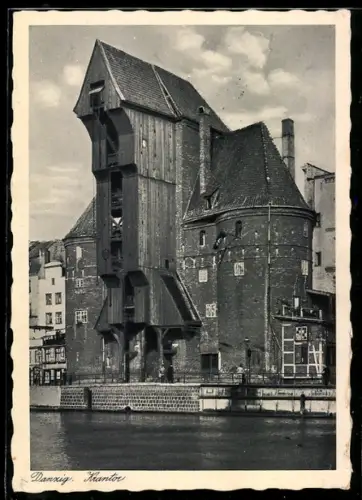 AK Danzig, Blick zum Krantor