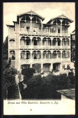 AK Sassnitz, Hotel Villa Seeblick von W. Hahlbeck