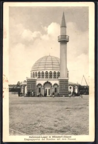 AK Wünsdorf-Zossen, Eingangsportal der Moschee mit dem Minarett