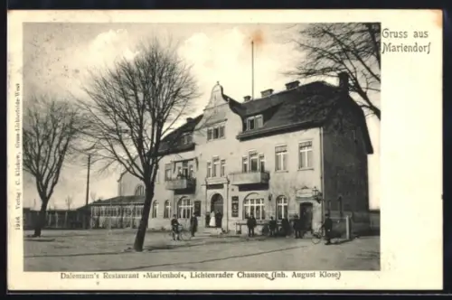 AK Mariendorf, Dalemanns Restaurant Marienhof, Lichtenrader Chaussee, Inh. August Klose