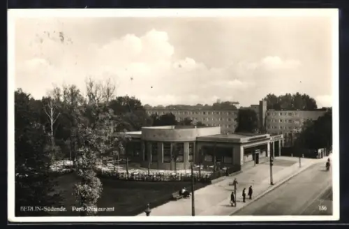 AK Berlin-Südende, Park-Restaurant aus der Vogelschau