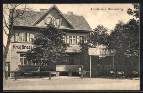 AK Brieselang, Ansicht vom Gasthaus Krug Brieselang