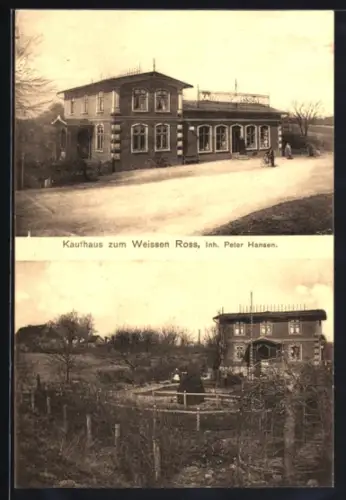 AK Ülsby, Kaufhaus zum Weissen Ross, Inh. Peter Hansen, Aussenansicht