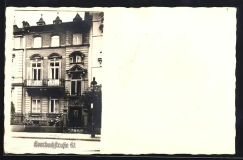 Foto-AK Frankfurt-Westend, Wohnhaus in der Leerbachstrasse 61