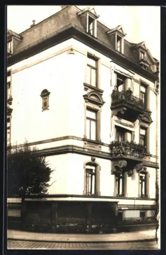 Foto-AK Frankfurt-Westend, Wohnhaus in der Böhmerstrasse 54 Ecke Parkstrasse