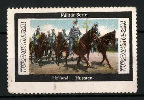 Reklamemarke Holland, Husaren, Kavallerie Militär Serie