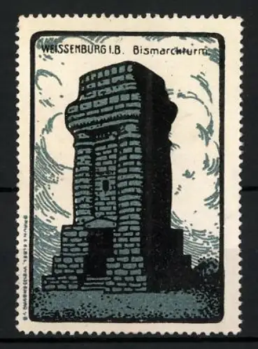 Reklamemarke Weissenburg i.B., Bismarckturm