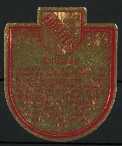 Reklamemarke Karlsruhe, Fidelitas, Stadtwappen