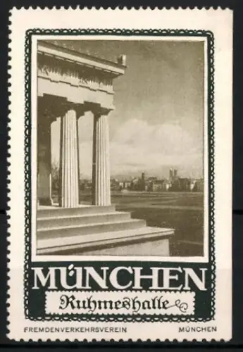 Reklamemarke München, Ruhmeshalle, Fremdenverkehrsverein