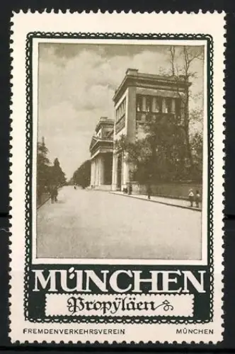 Reklamemarke München, Propyläen, Fremdenverkehrsverein München