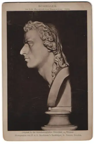 Fotografie F. & O. Brockmann`s Nachfolger, Dresden, Johann Heinrich von Danneckers Schiller-Büste