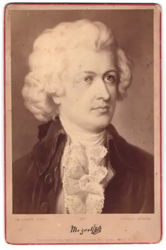 Fotografie Friedrich Bruckmann, München, Wolfgang Amadeus Mozart nach einem Gemälde 1880