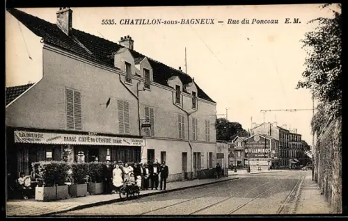 AK Chatillon-sous-Bagneux, Rue du Ponceau, Café du Centre