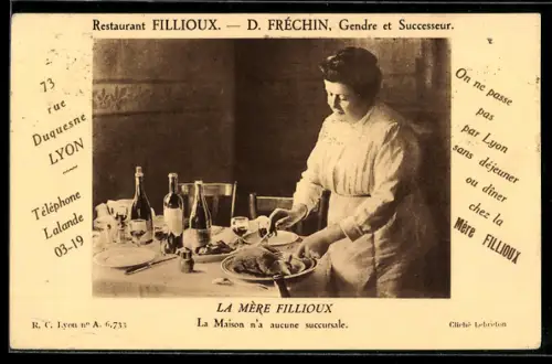 AK Lyon, Restaurant Fillioux, 73, Rue Duquesne