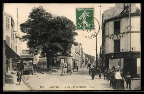 AK Vanves, La Rue de la Mairie