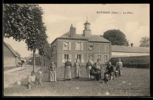 AK Rothois /Oise, La Place
