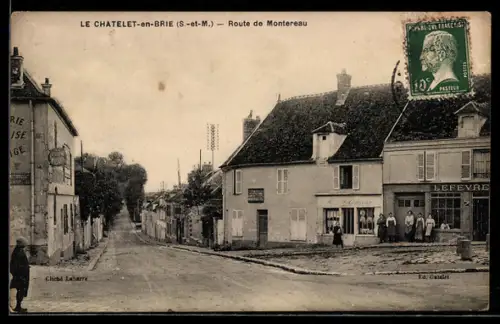 AK Le Chatelet-en-Brie, Route de Montereau