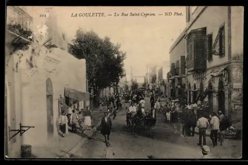 AK La Goulette, La Rue Saint-Cyprien