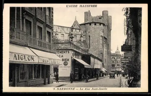AK Narbonne, La Rue Jean-Jaurès